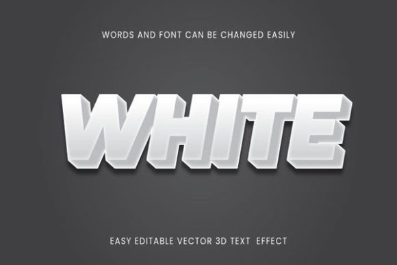Download White  - 3d Editable Text Design Font - Premium Resources