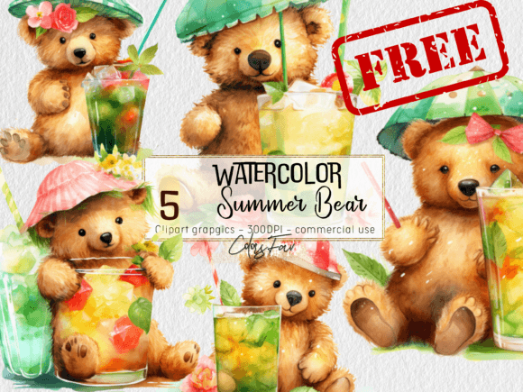 Download Free Summer Bear Beach Holiday - Free Collection